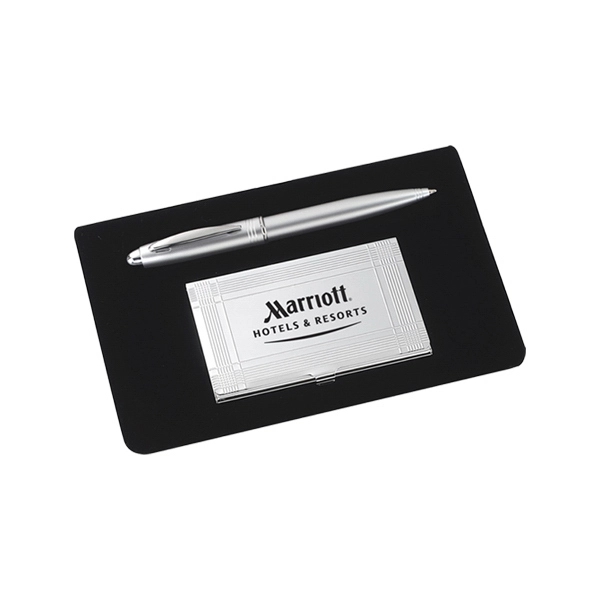 Card case and pen gift set, 6 3/4" X 5 3/4"... from ASI 55540 Furniward Company / Furniward
