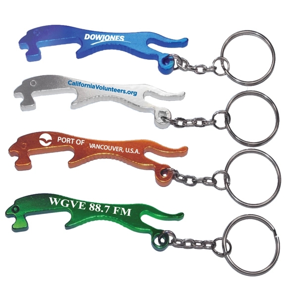 Leopard shaped bottle opener key chain.... from ASI 74585 Nu Promo International / Nu Promo Line