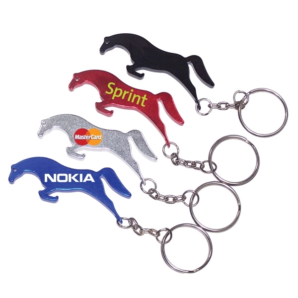 Horse shape bottle opener with key chain.... from ASI 74585 Nu Promo International / Nu Promo Line