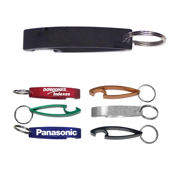 Stylish eye shape bottle opener with key chain.... from ASI 74585 Nu Promo International / Nu Promo Line