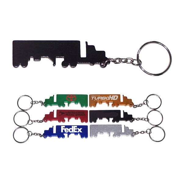 Truck shape with key chain, black.... from ASI 74585 Nu Promo International / Nu Promo Line