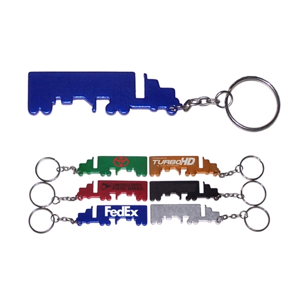 Truck shape key chain, blue.... from ASI 74585 Nu Promo International / Nu Promo Line