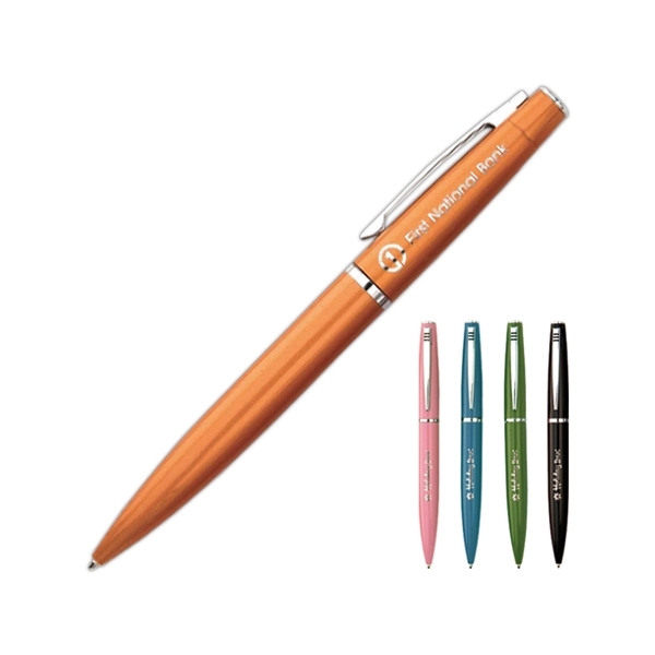 Twist action brass ballpoint pen with colorful, bright and fashionable design.... from ASI 90859 Tempo Industries Inc / Tempoline TimeNet