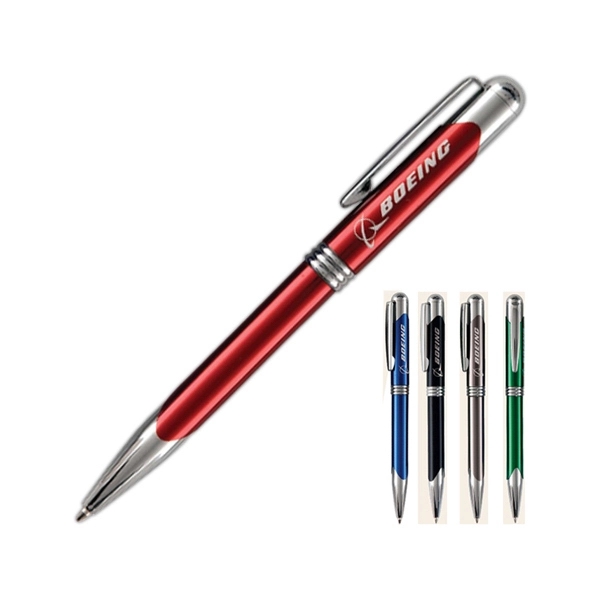 Slim and sleek aluminum ballpoint pen with twist action mechanism and... from ASI 90859 Tempo Industries Inc / Tempoline
