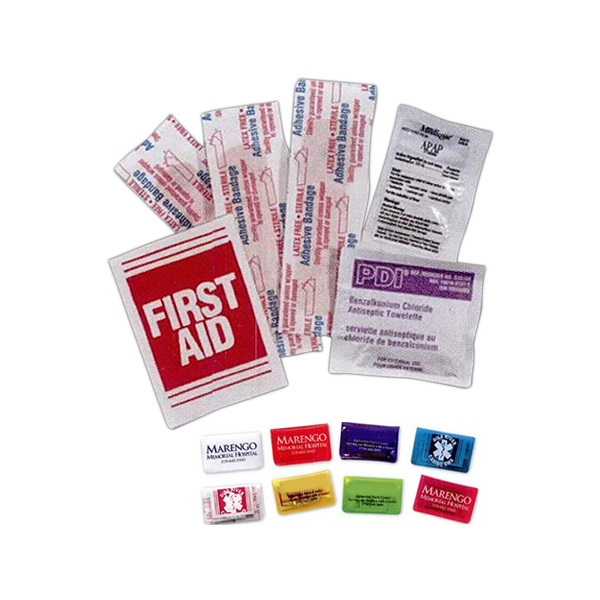 2 1/2" x 4" vinyl pouch filled with a first aid... from ASI 90859 Tempo Industries Inc / Tempoline