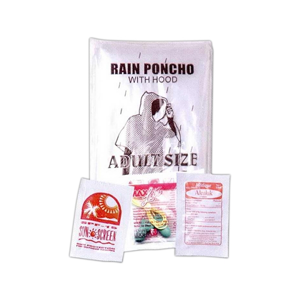 3 7/8" x 5 1/2" vinyl pouch with rain poncho, corded... from ASI 90859 Tempo Industries Inc / Tempoline