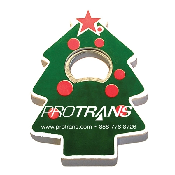 Jumbo size Christmas tree shape magnetic bottle opener.... from ASI 74585 Nu Promo International / Nu Promo Line