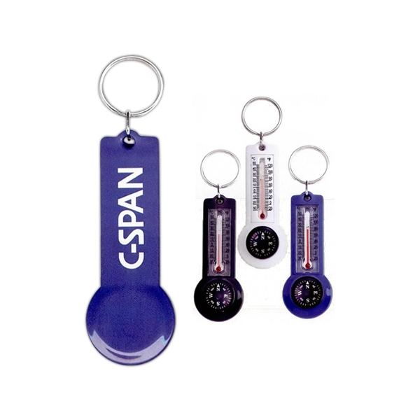 Compass and thermometer key ring. Now on Clearance.... from ASI 42424 ZZ DROPPED -Bullet