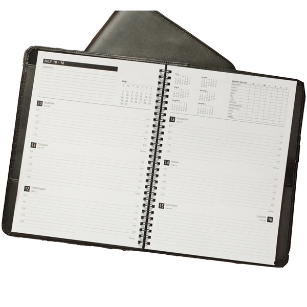 Executive appointment planner with expense recorder, refillable with a simulated leather... from ASI 48575 Datamax International Inc / The Datamax Collection