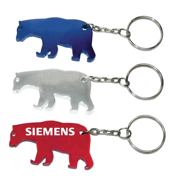 Bear shaped bottle opener with key chain.... from ASI 74585 Nu Promo International / Nu Promo Line