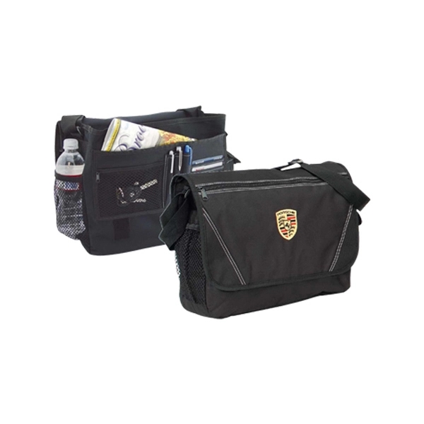 Messenger bag made of 600 denier polyester with cell phone holder.... from ASI 40544 Binaco / Binaline