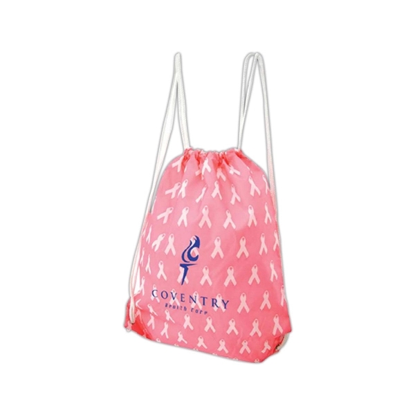 Ribbon drawstring backpack made of 210 denier nylon.... from ASI 40544 Binaco / Binaline