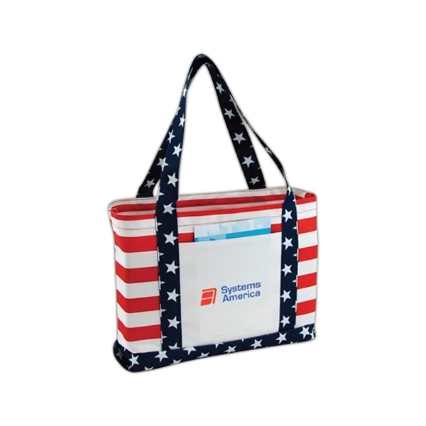 Stars and stripes tote bag made of 600 denier polyester.... from ASI 40544 Binaco / Binaline
