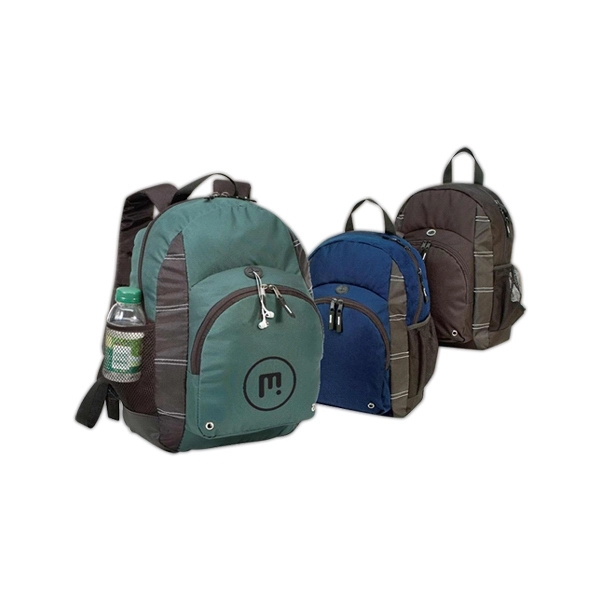 Polyester backpack with expandable side mesh accessory pockets.... from ASI 40544 Binaco / Binaline