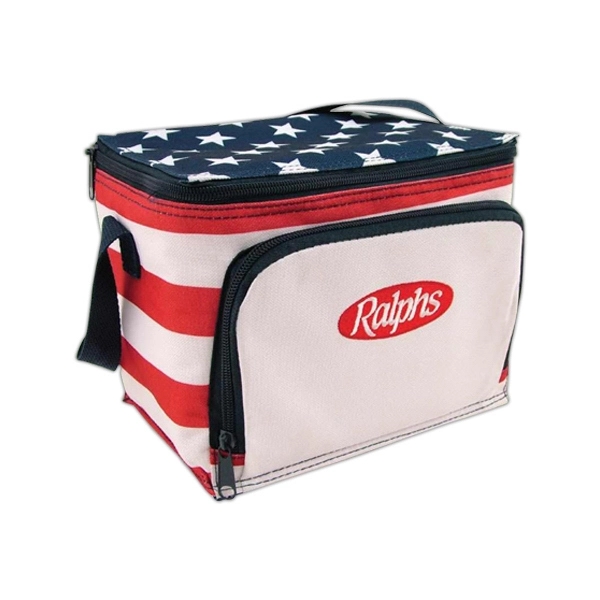 Stars and stripes cooler bag made of 600 denier polyester.... from ASI 40544 Binaco / Binaline