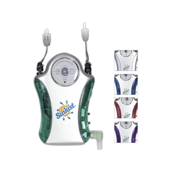 Retro AM/FM radio with tuner dial, neck rope and belt clip.... from ASI 40544 Binaco / Binaline