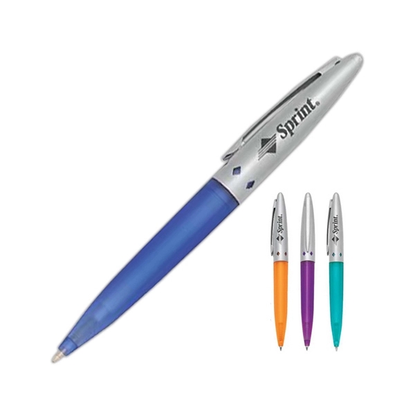Twist action ballpoint pen with translucent barrel.... from ASI 40544 Binaco / Binaline