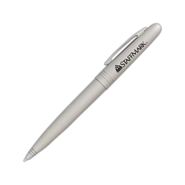 Twist action nickel silver ballpoint pen.... from ASI 40544 Binaco / Binaline
