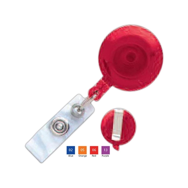1.25" x 3.12" translucent ABS plastic badge reel with snap-closed tab... from ASI 62088 IDProductsource
