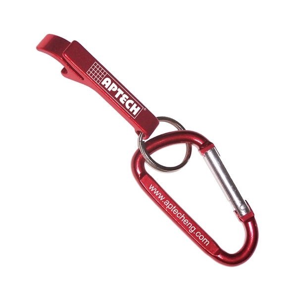 Deluxe aluminum can and bottle opener with split key ring and... from ASI 74585 Nu Promo International / Nu Promo Line