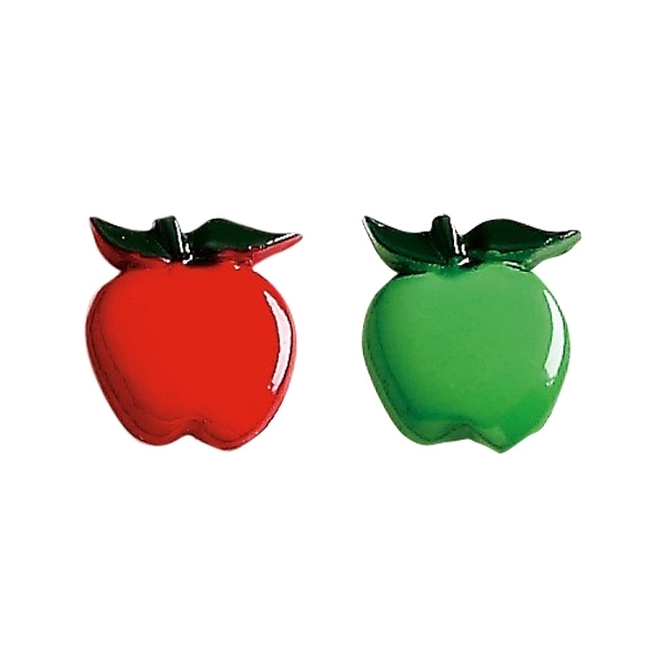 Small 2 color painted apple lapel pin with military clutch.... from ASI 68760 Marken Industries / Marken