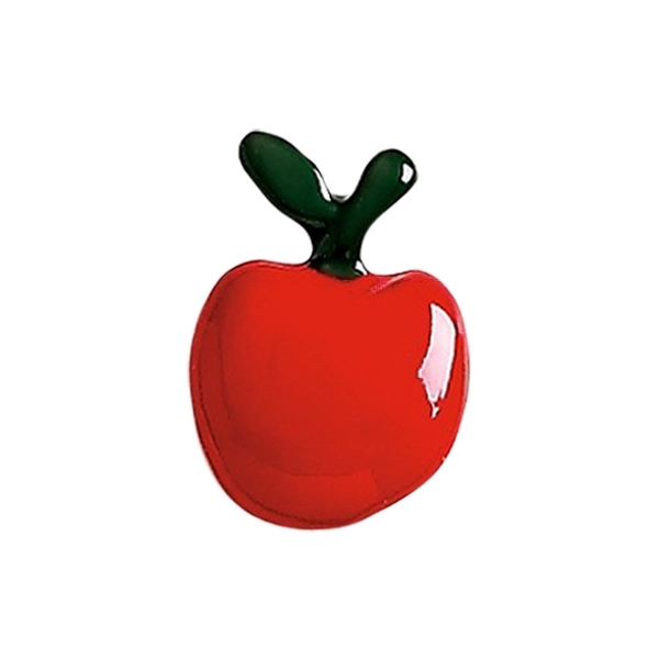 Large 2 color painted apple lapel pin with military clutch.... from ASI 68760 Marken Industries / Marken
