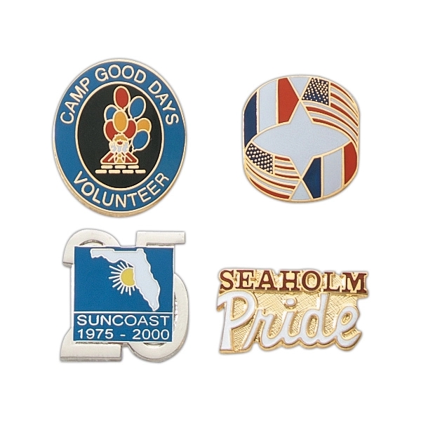 Die Struck brass CloisEpoxy lapel pin with military clutch, and burr... from ASI 68760 Marken Industries / Marken