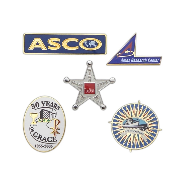 Die Struck brass CloisEpoxy with silk screen lapel pin with military... from ASI 68760 Marken Industries / Marken