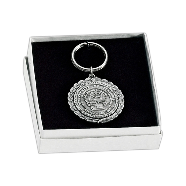 Antique pewter finish cast setting key tag with custom emblem.... from ASI 68760 Marken Industries / Marken