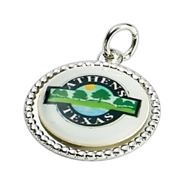 Silver finish charm souvenir collectible with emblem.... from ASI 68760 Marken Industries / Marken