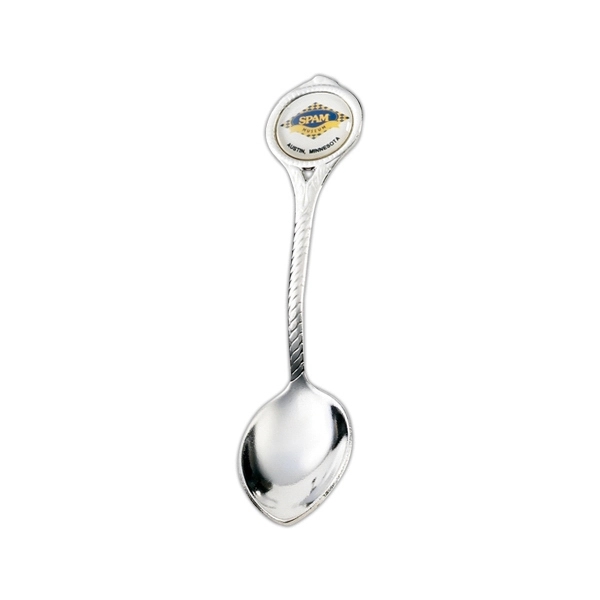 Silver finish demitasse spoon souvenir collectible with emblem.... from ASI 68760 Marken Industries / Marken