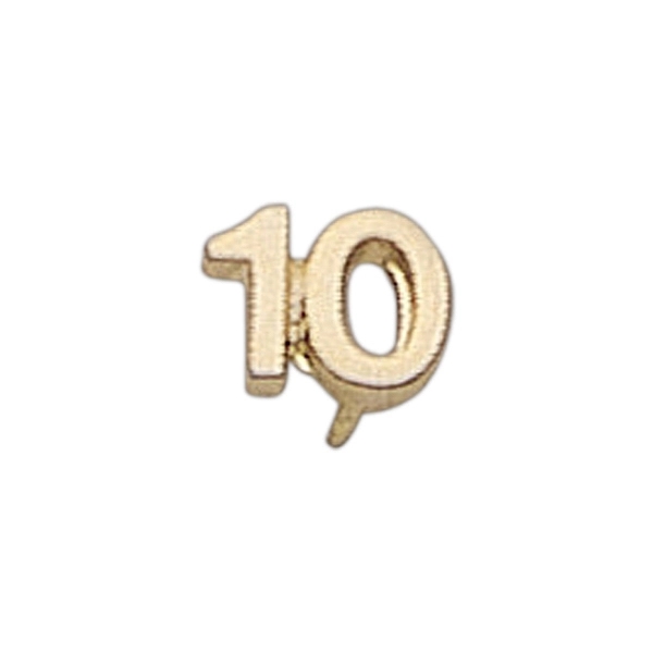 Number shape lapel pin with military clutch, up to 3/8".... from ASI 68760 Marken Industries / Marken