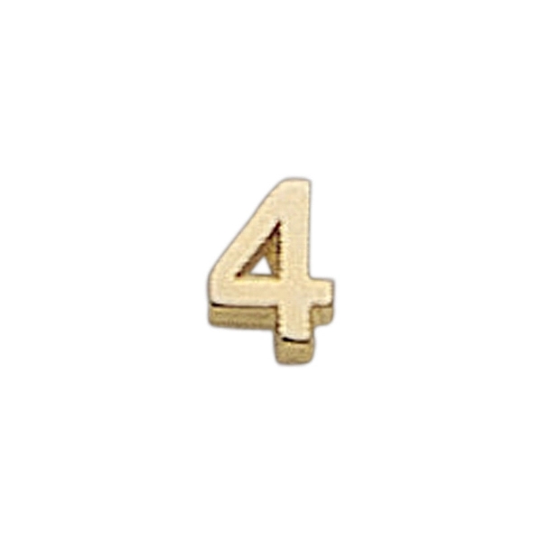 Number shape lapel pin with military clutch, up to 3/8".... from ASI 68760 Marken Industries / Marken