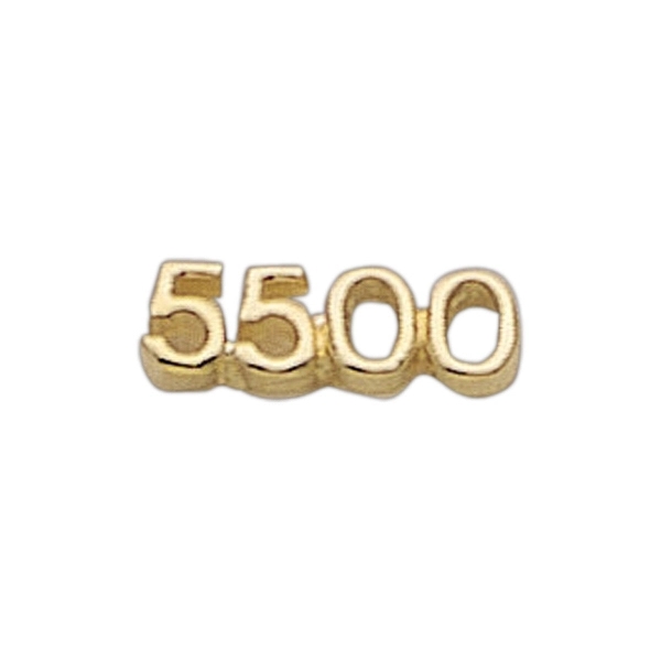 1000-6000 (number shape) lapel pin with military clutch, up to 7/8".... from ASI 68760 Marken Industries / Marken