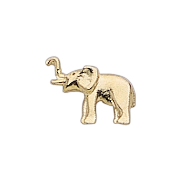Elephant shape lapel pin with military clutch.... from ASI 68760 Marken Industries / Marken