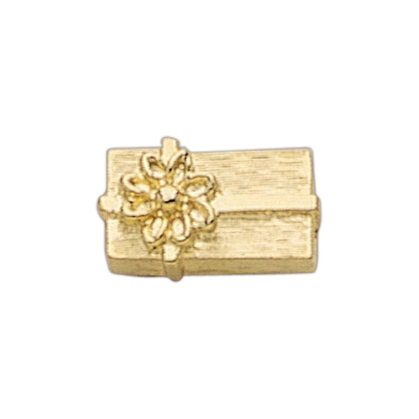 Gift (wrapped present) lapel pin with military clutch, up to 7/8".... from ASI 68760 Marken Industries / Marken
