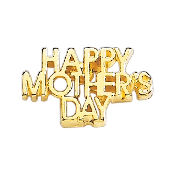 Happy Mother's Day lapel pin with military clutch, up to 7/8".... from ASI 68760 Marken Industries / Marken