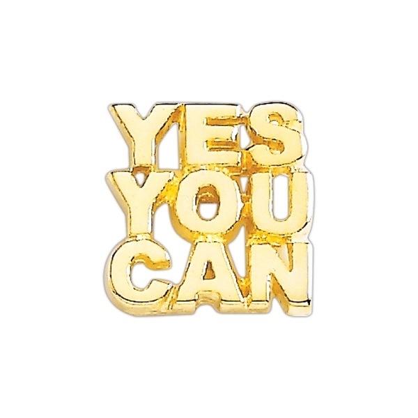 Yes You Can lapel pin with military clutch, up to 7/8".... from ASI 68760 Marken Industries / Marken