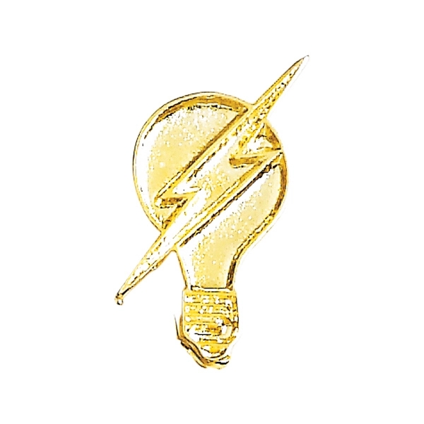 Light bulb with lightening bolt lapel pin with military clutch, up... from ASI 68760 Marken Industries / Marken