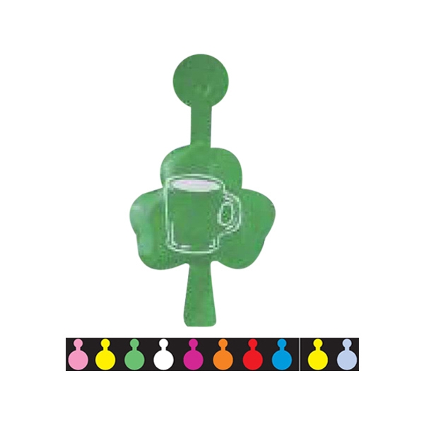 Plastic coated metal litho admission tabs. Large size plastic coated litho