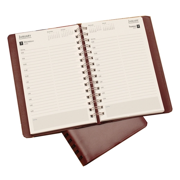 Academic daily planner with a leatherette cover.... from ASI 48575 Datamax International Inc / The Datamax Collection
