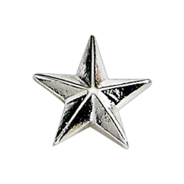 1/2" 3D star lapel pin with military clutch.... from ASI 68760 Marken Industries / Marken