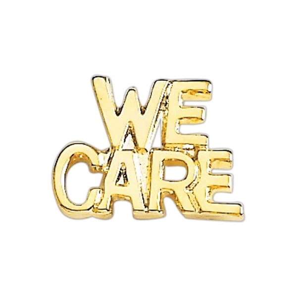 We Care lapel pin with military clutch, up to 5/8".... from ASI 68760 Marken Industries / Marken