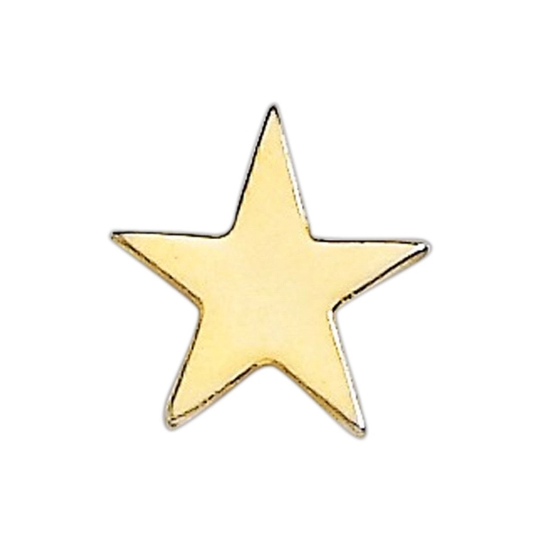 1/2" flat star lapel pin with military clutch.... from ASI 68760 Marken Industries / Marken