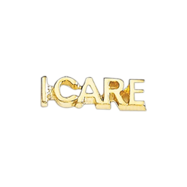 I Care lapel pin with military clutch, up to 3/4".... from ASI 68760 Marken Industries / Marken