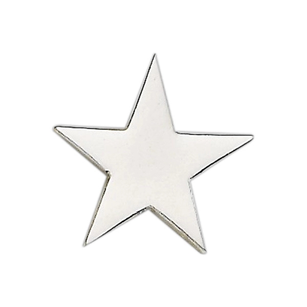 Flat star lapel pin with military clutch, up to 3/4".... from ASI 68760 Marken Industries / Marken