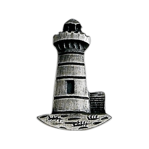 Lighthouse shape lapel pin with military clutch, up to 7/8"... from ASI 68760 Marken Industries / Marken