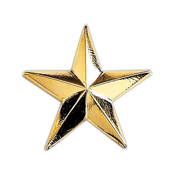 3D Star lapel pin with military clutch, up to 1"... from ASI 68760 Marken Industries / Marken
