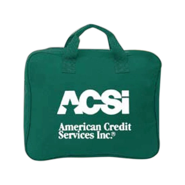 Polyester portfolio with zippered main compartment and matching color webbed handles.... from ASI 39820 Opusline (Benmex) / Opus Line