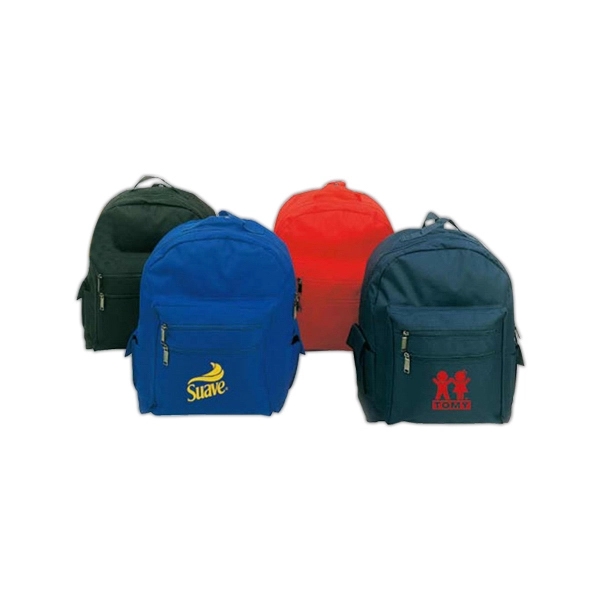 Backpack with adjustable padded back straps, double zippered main compartment and... from ASI 39820 Opusline (Benmex) / Opus Line